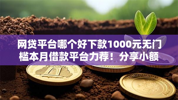 网贷平台哪个好下款1000元无门槛本月借款平台力荐！分享小额网贷口子1000元无门槛借款