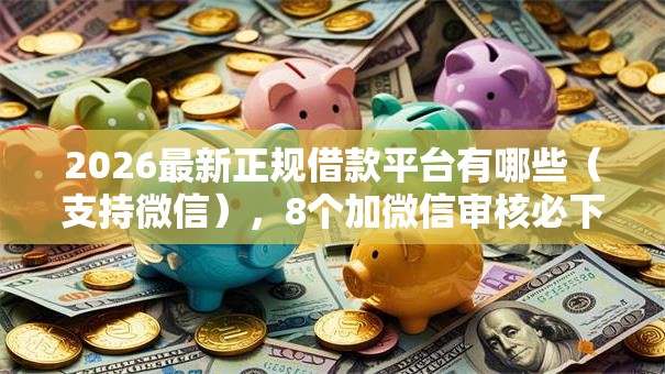 2026最新正规借款平台有哪些（支持微信），8个加微信审核必下的网贷平台无私分享
