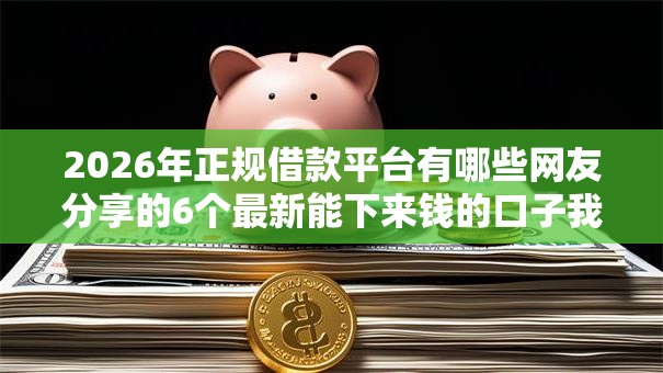 2026年正规借款平台有哪些网友分享的6个最新能下来钱的口子我觉得不错！
