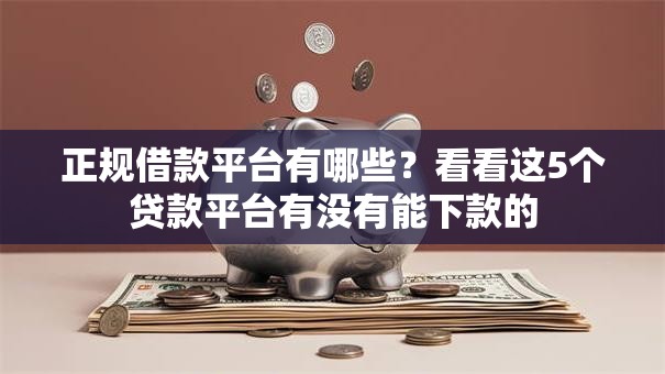 正规借款平台有哪些?看看这5个贷款平台有没有能下款的 正规借款平台有哪些?看看这5个贷款平台有没有能下款的