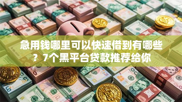 急用钱哪里可以快速借到有哪些?7个黑平台贷款推荐给你 急用钱哪里可以快速借到有哪些?7个黑平台贷款推荐给你