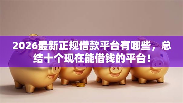 2026最新正规借款平台有哪些，总结十个现在能借钱的平台！