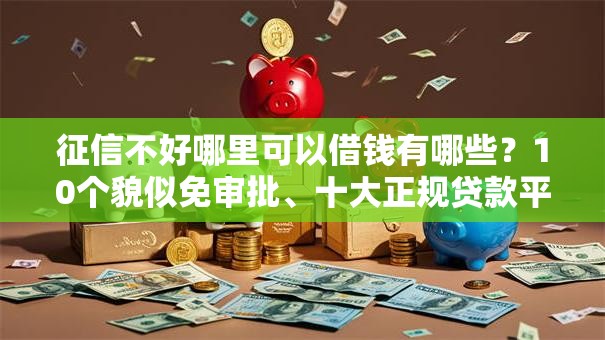 征信不好哪里可以借钱有哪些?10个貌似免审批、十大正规贷款平台排名不分先后合集 征信不好哪里可以借钱有哪些?10个貌似免审批、十大正规贷款平台排名不分先后合集