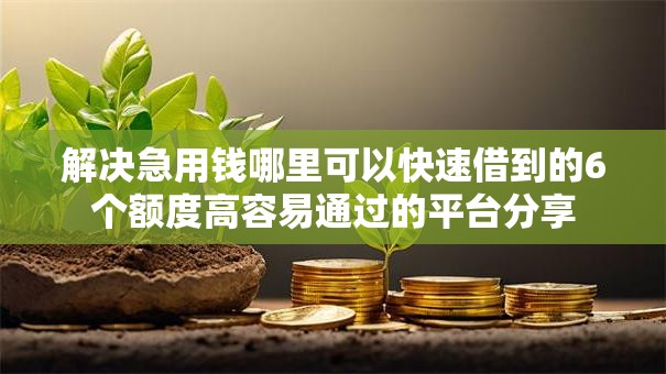 解决急用钱哪里可以快速借到的6个额度高容易通过的平台分享