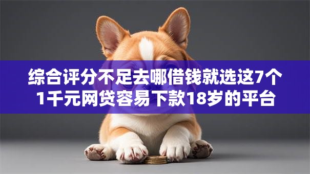 综合评分不足去哪借钱就选这7个1千元网贷容易下款18岁的平台