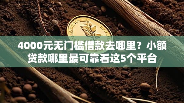 4000元无门槛借款去哪里？小额贷款哪里最可靠看这5个平台