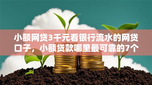 小额网贷3千元看银行流水的网贷口子，小额贷款哪里最可靠的7个平台介绍