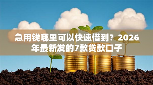 急用钱哪里可以快速借到?2026年最新发的7款贷款口子 急用钱哪里可以快速借到?2026年最新发的7款贷款口子