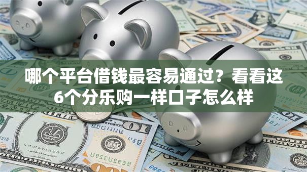 哪个平台借钱最容易通过?看看这6个分乐购一样口子怎么样 哪个平台借钱最容易通过?看看这6个分乐购一样口子怎么样
