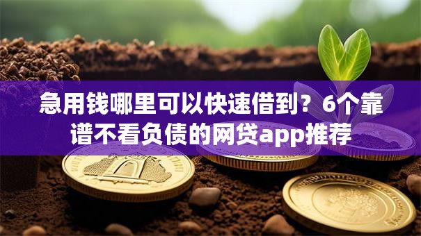 急用钱哪里可以快速借到？6个靠谱不看负债的网贷app推荐