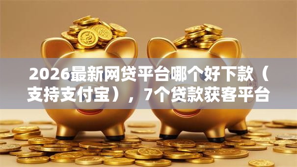 2026最新网贷平台哪个好下款（支持支付宝），7个贷款获客平台无私分享