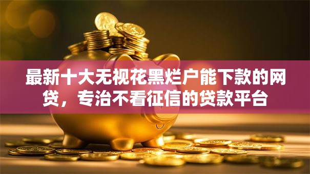 最新十大无视花黑烂户能下款的网贷，专治不看征信的贷款平台