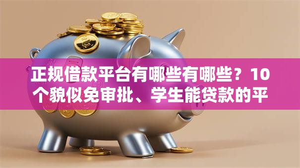 正规借款平台有哪些有哪些？10个貌似免审批、学生能贷款的平台合集