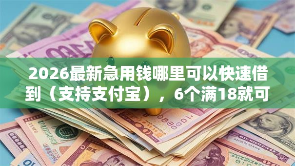 2026最新急用钱哪里可以快速借到（支持支付宝），6个满18就可以贷款的平台无私分享