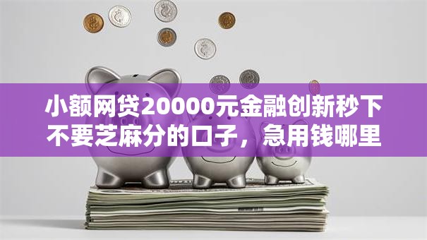 小额网贷20000元金融创新秒下不要芝麻分的口子，急用钱哪里可以快速借到的7个平台介绍