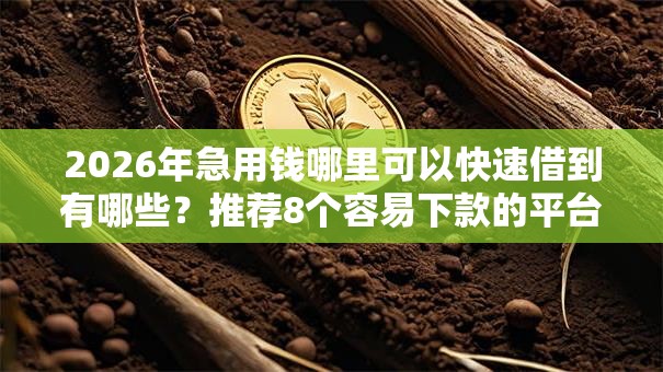 2026年急用钱哪里可以快速借到有哪些?推荐8个容易下款的平台 2026年急用钱哪里可以快速借到有哪些?推荐8个容易下款的平台