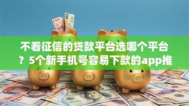 不看征信的贷款平台选哪个平台？5个新手机号容易下款的app推荐