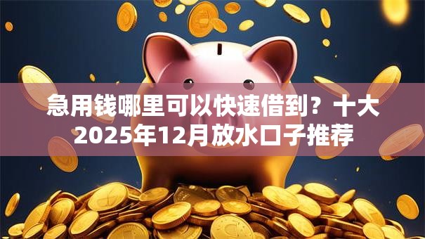 急用钱哪里可以快速借到?十大2025年12月放水口子推荐 急用钱哪里可以快速借到?十大2025年12月放水口子推荐