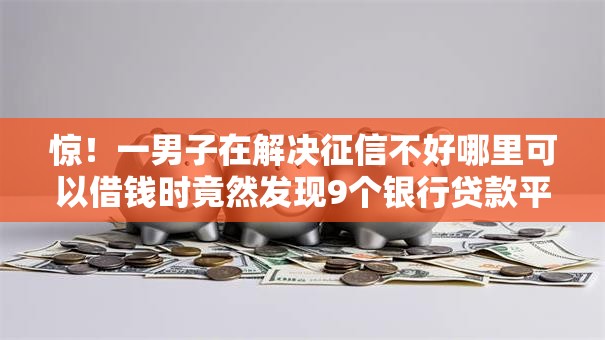 惊!一男子在解决征信不好哪里可以借钱时竟然发现9个银行贷款平台,事后分享了出来 惊!一男子在解决征信不好哪里可以借钱时竟然发现9个银行贷款平台,事后分享了出来