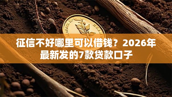 征信不好哪里可以借钱？2026年最新发的7款贷款口子