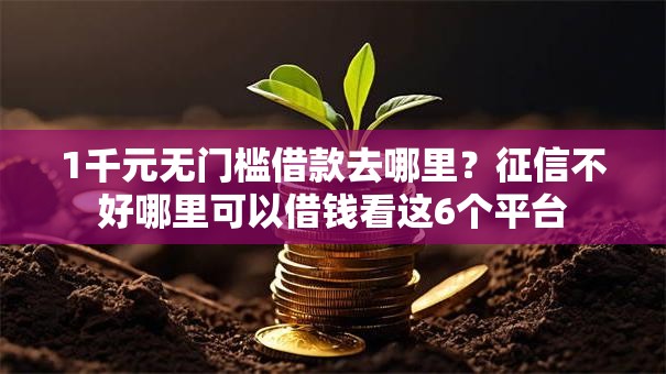 1千元无门槛借款去哪里?征信不好哪里可以借钱看这6个平台 1千元无门槛借款去哪里?征信不好哪里可以借钱看这6个平台