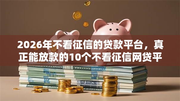 2026年不看征信的贷款平台，真正能放款的10个不看征信网贷平台放款快的平台推荐