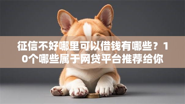 征信不好哪里可以借钱有哪些?10个哪些属于网贷平台推荐给你 征信不好哪里可以借钱有哪些?10个哪些属于网贷平台推荐给你