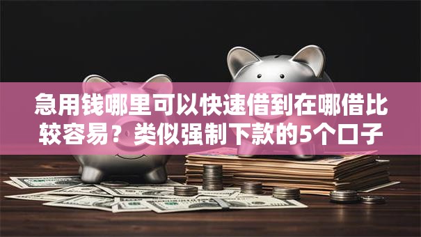 急用钱哪里可以快速借到在哪借比较容易？类似强制下款的5个口子参考