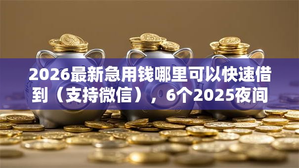 2026最新急用钱哪里可以快速借到（支持微信），6个2025夜间秒下款高炮口子无私分享