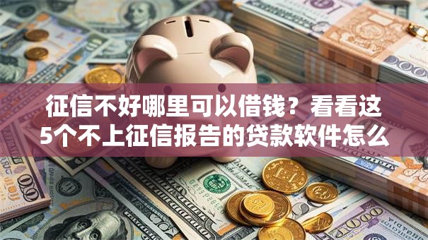 征信不好哪里可以借钱?看看这5个不上征信报告的贷款软件怎么样 征信不好哪里可以借钱?看看这5个不上征信报告的贷款软件怎么样