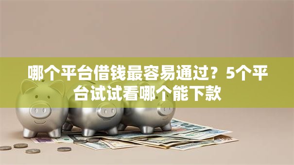 哪个平台借钱最容易通过？5个平台试试看哪个能下款