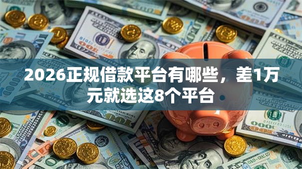 2026正规借款平台有哪些，差1万元就选这8个平台