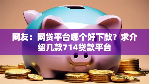 网友:网贷平台哪个好下款?求介绍几款714贷款平台 网友:网贷平台哪个好下款?求介绍几款714贷款平台