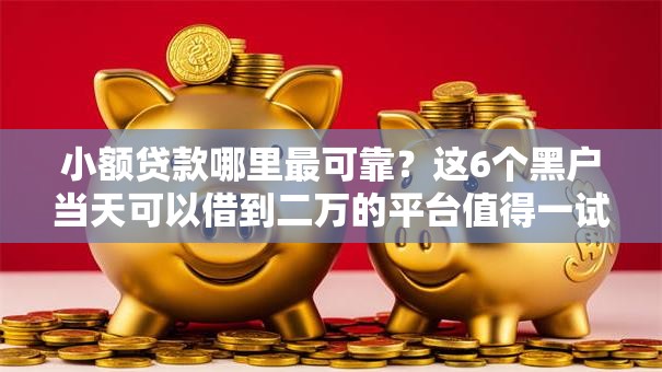 小额贷款哪里最可靠？这6个黑户当天可以借到二万的平台值得一试