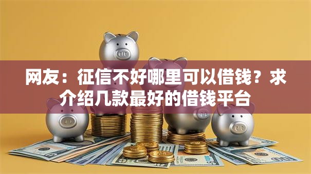 网友：征信不好哪里可以借钱？求介绍几款最好的借钱平台