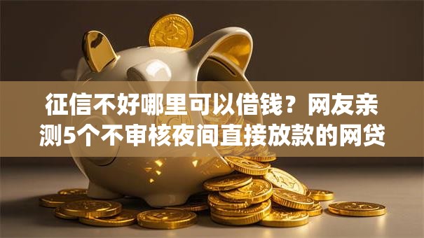 征信不好哪里可以借钱?网友亲测5个不审核夜间直接放款的网贷app盘点 征信不好哪里可以借钱?网友亲测5个不审核夜间直接放款的网贷app盘点