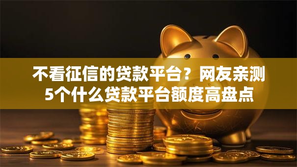 不看征信的贷款平台？网友亲测5个什么贷款平台额度高盘点