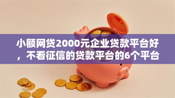小额网贷2000元企业贷款平台好,不看征信的贷款平台的6个平台介绍 小额网贷2000元企业贷款平台好,不看征信的贷款平台的6个平台介绍