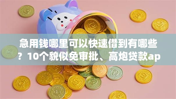 急用钱哪里可以快速借到有哪些？10个貌似免审批、高炮贷款app平台合集