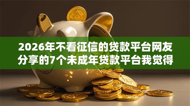 2026年不看征信的贷款平台网友分享的7个未成年贷款平台我觉得不错！