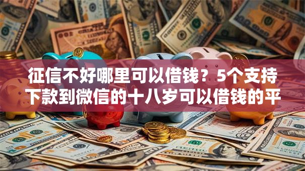 征信不好哪里可以借钱？5个支持下款到微信的十八岁可以借钱的平台