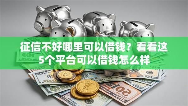 征信不好哪里可以借钱？看看这5个平台可以借钱怎么样