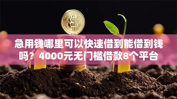 急用钱哪里可以快速借到能借到钱吗？4000元无门槛借款8个平台推荐