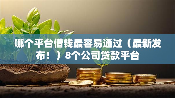 哪个平台借钱最容易通过(最新发布!)8个公司贷款平台 哪个平台借钱最容易通过(最新发布!)8个公司贷款平台