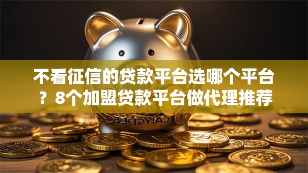 不看征信的贷款平台选哪个平台？8个加盟贷款平台做代理推荐