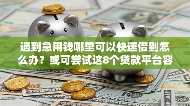 遇到急用钱哪里可以快速借到怎么办?或可尝试这8个贷款平台容易借又安全利息低 遇到急用钱哪里可以快速借到怎么办?或可尝试这8个贷款平台容易借又安全利息低