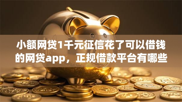 小额网贷1千元征信花了可以借钱的网贷app，正规借款平台有哪些的7个平台介绍