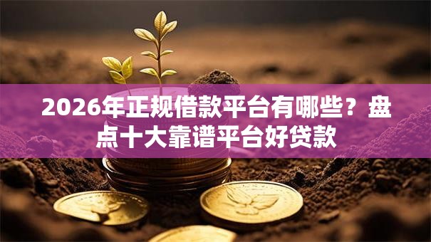 2026年正规借款平台有哪些？盘点十大靠谱平台好贷款