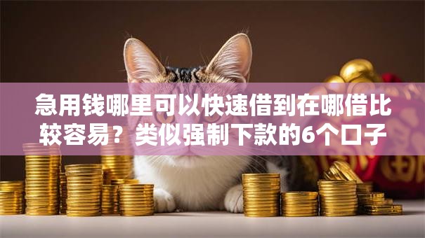 急用钱哪里可以快速借到在哪借比较容易？类似强制下款的6个口子参考