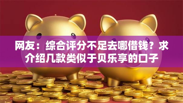 网友：综合评分不足去哪借钱？求介绍几款类似于贝乐享的口子